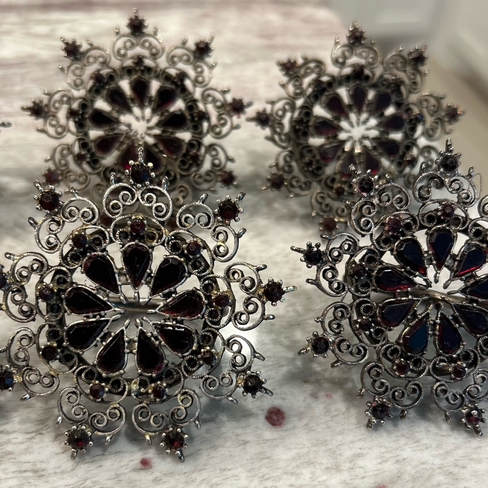 Vintage Snowflake Napkin Holders~set of 8